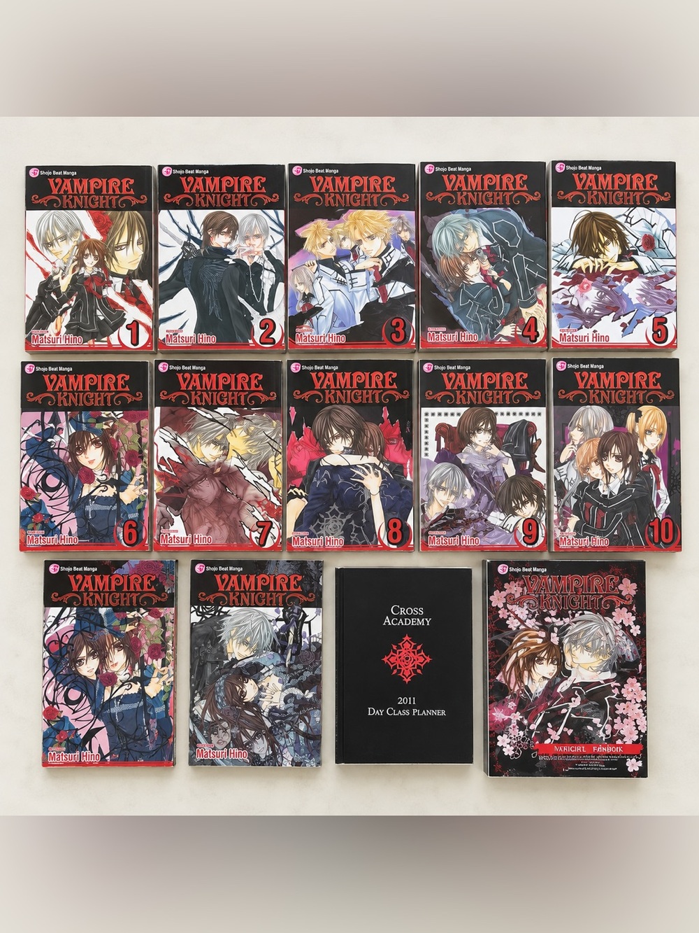Vampire Knight Manga Vol. 1–10 + Extras Lot box set collector set